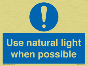 Use natural light when possible